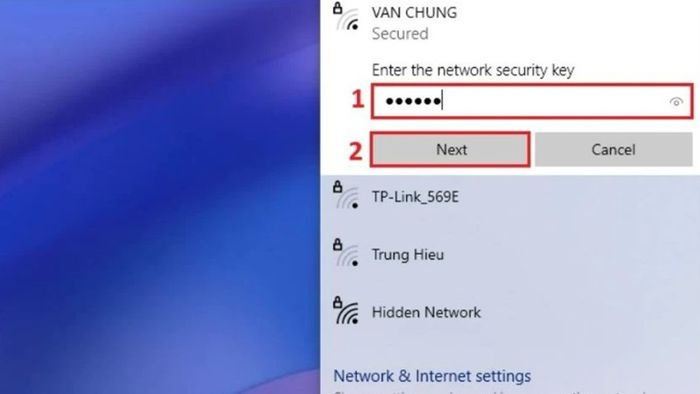 Cách mở WiFi trên laptop Windows 7 từ thanh Taskbar