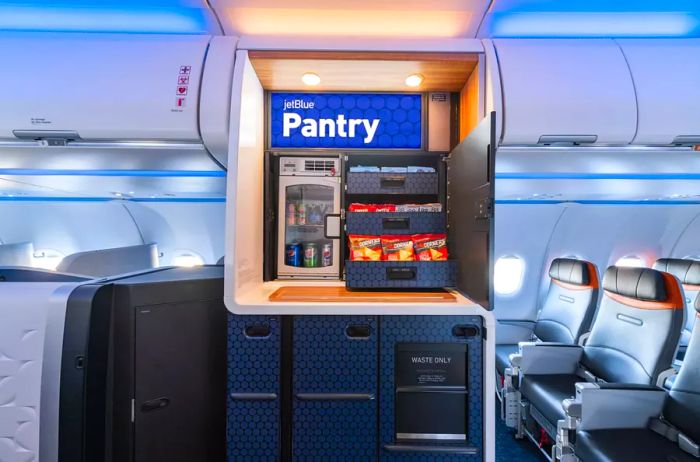 In-flight pantry area