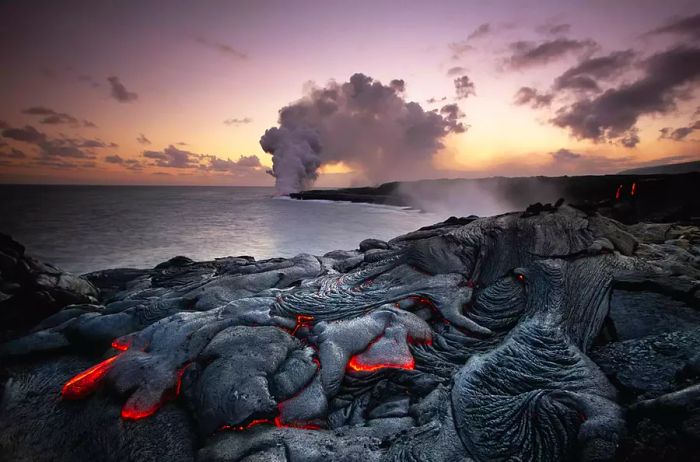 Kilauea erupting at Volcanoes National Park