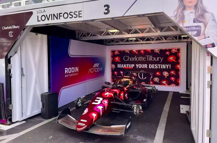 The Female F1 Academy vehicle at the Miami F1 2024 event