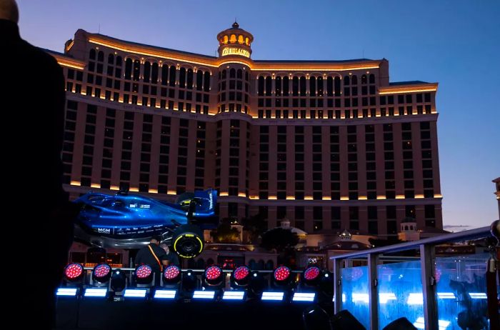 The Bellagio in Las Vegas offers a prime view of the Formula 1 Grand Prix 2023