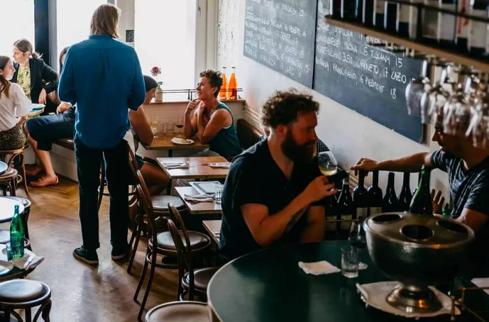 The ambiance of 10 William Street wine bar located in Sydney, Australia