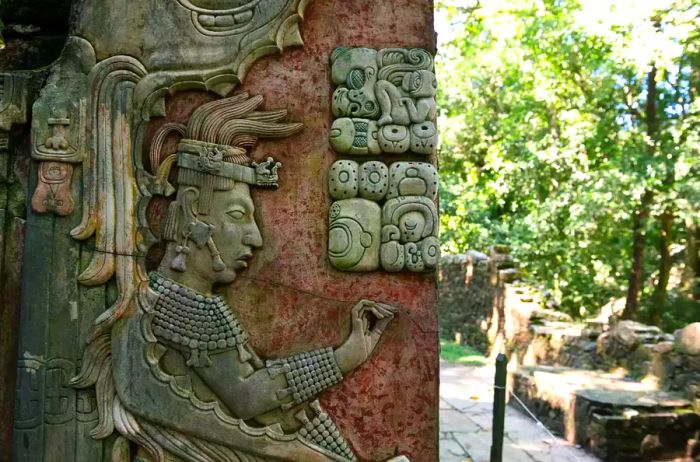 Palenque, Mexico - Relief carving from Temple XIX