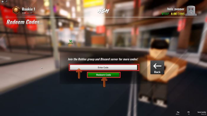 Hướng dẫn nhập mã code Highschool Hoops Demo - bước 3