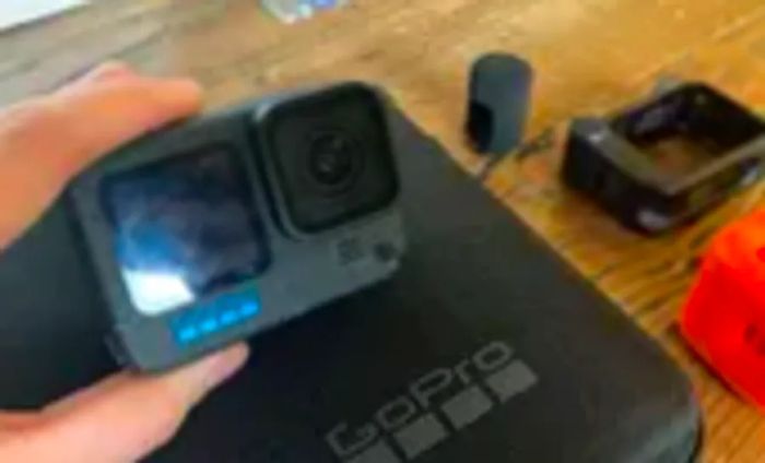 person displaying the GoPro Hero12