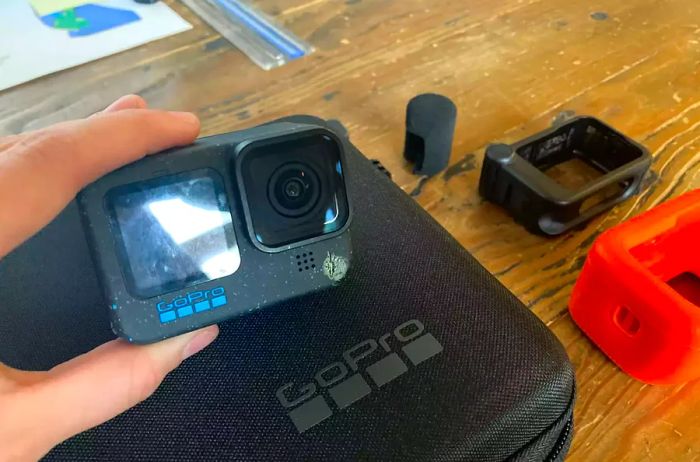 individual showcasing the GoPro Hero12