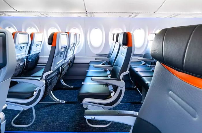 JetBlue A220 aisle