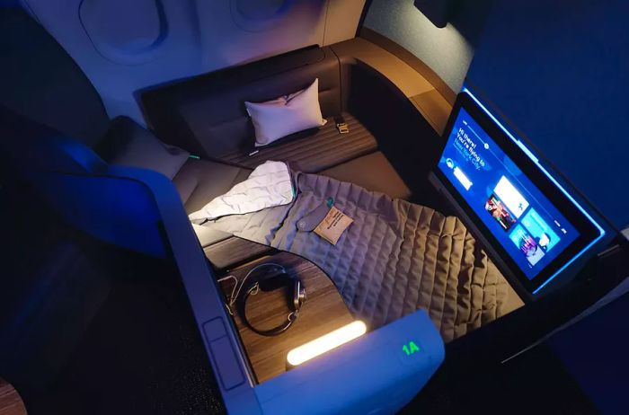 JetBlue transatlantic Mint Studio sleep