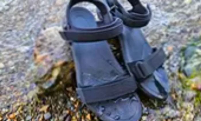 Teva Women's Aliciela Sandal located on gravel across the river