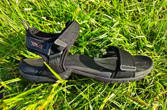 Teva Women's Aliciela Sandal resting on the lawn