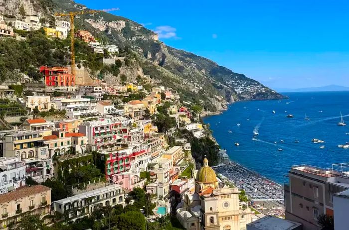 Bird's-eye view of Positano