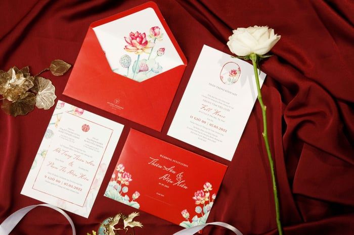 Thiệp Cưới Lá ảnh 1