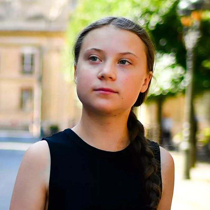 Greta Thunberg, the Swedish climate activist, arrives for a meeting and visit to the French National Assembly in Paris.