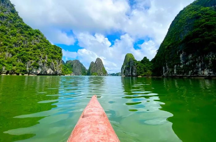 Kayaking in Ha Long Bay