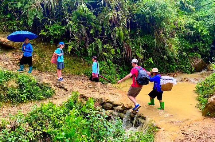 Trekking through the Sapa Rice Terraces