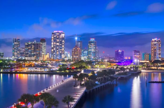 Skyline view of downtown St. Pete