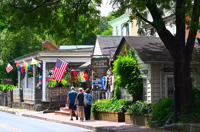 A scene from Main Street in New Hope, PA