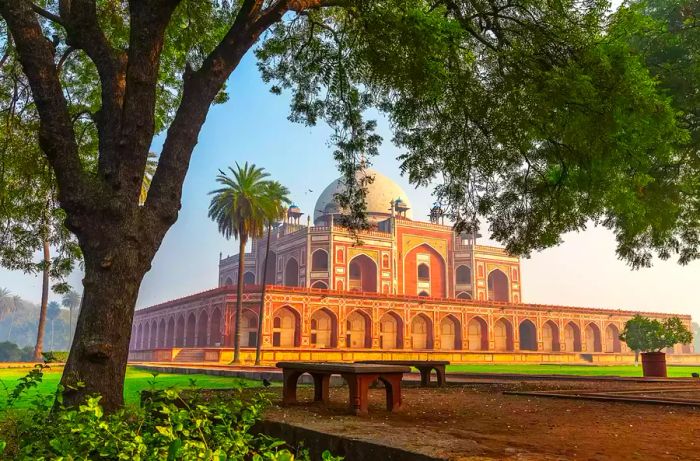 View of Humayun's Tomb in New Delhi, India