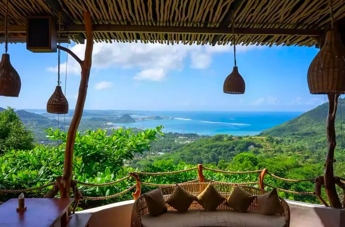 View from a café in Lombok, Indonesia