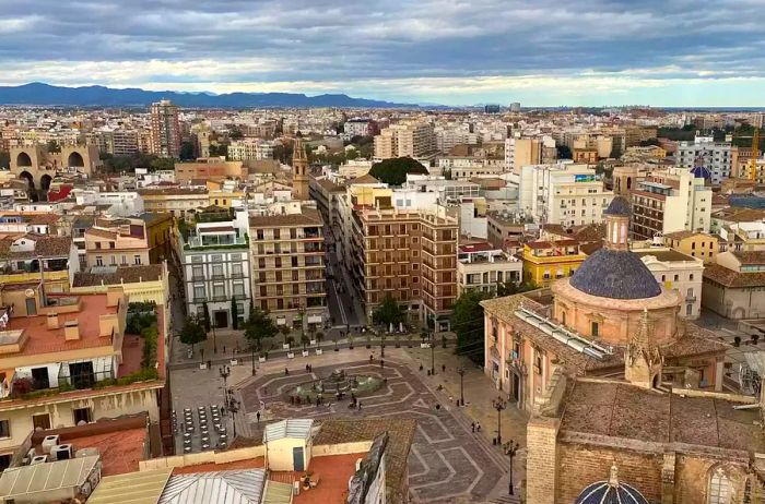 Bird's-eye view of Valencia, Spain