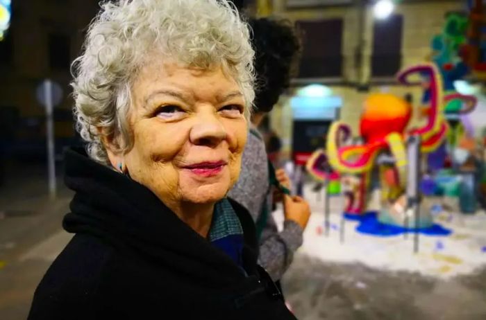 An older woman enjoying life in Spain