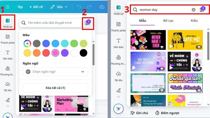 Hướng dẫn tạo PowerPoint 20/10 ấn tượng trên Canva bước 2