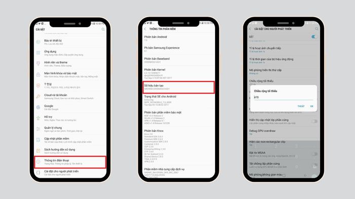 Điều chỉnh DPI Samsung trong Tùy chọn nhà phát triển