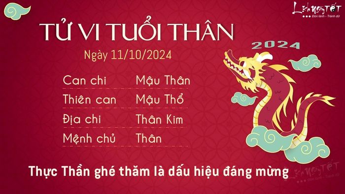 Tu vi hang ngay 11/10/2024 cua 12 con giap - Than