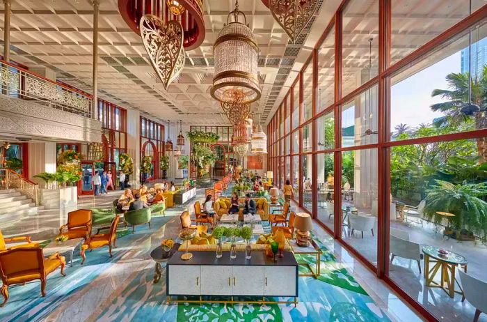 The lobby of the Mandarin Oriental, Bangkok.