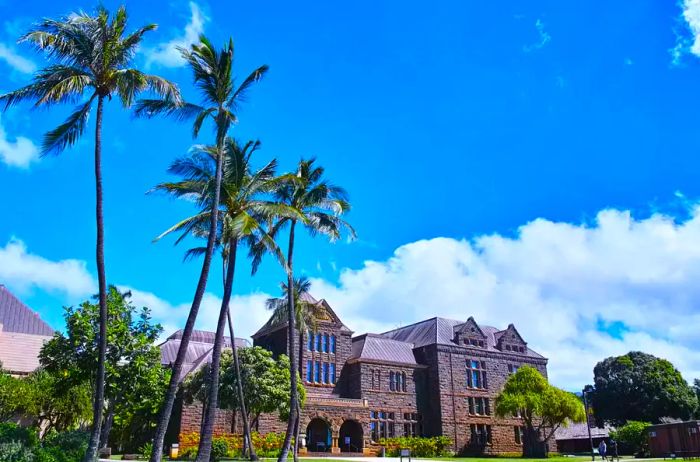 Bishop Museum in Honolulu, established in 1889, features exhibits showcasing the cultures of Hawaii and the wider Pacific region.