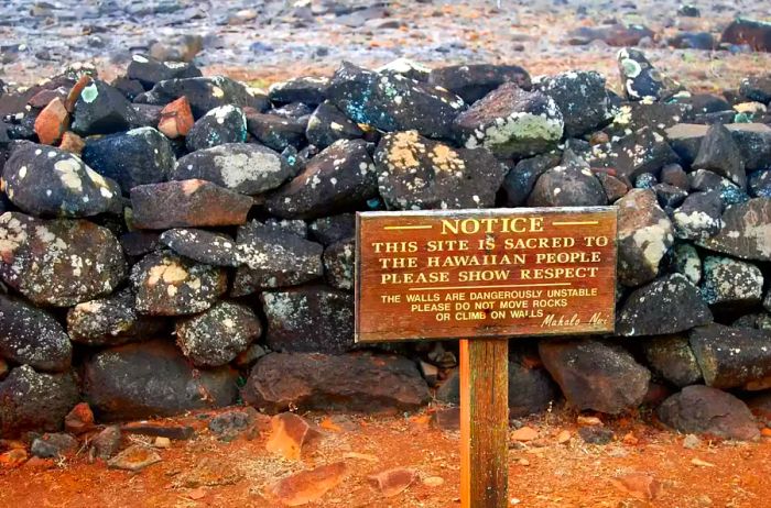 Poli'ahu Helau Sacred Site in Kauai