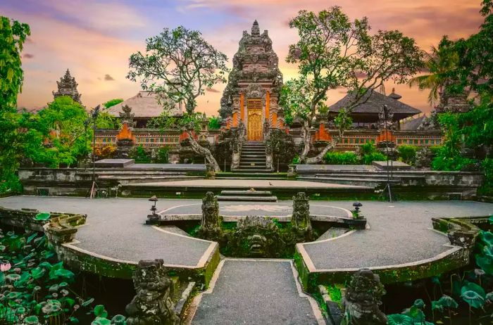 Saraswati Hindu temple in Ubud, Bali