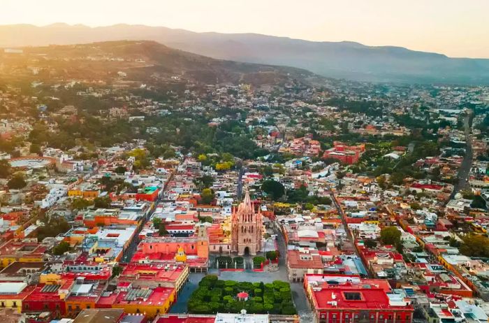 Aerial perspective of San Miguel de Allende