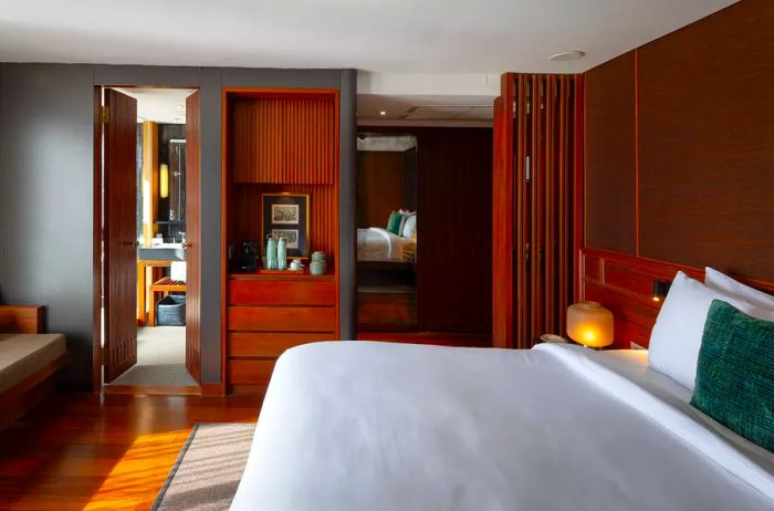 Interior of the Aqua Mekong suite.