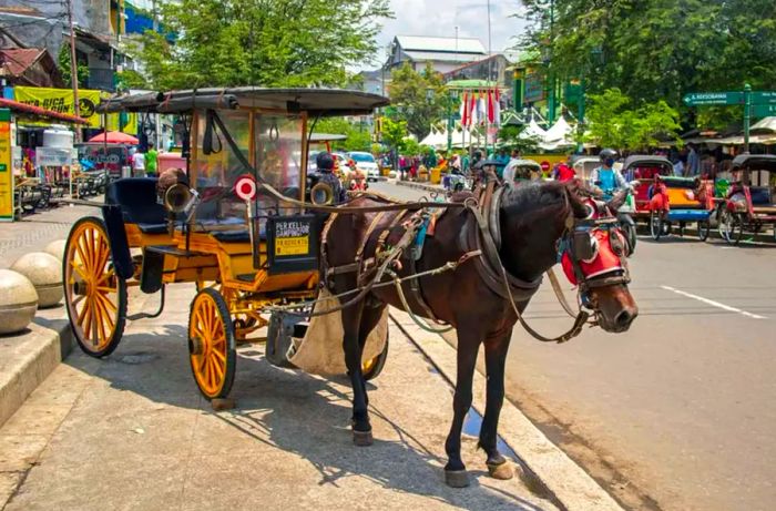 Bendi, a traditional mode of transportation in Manado