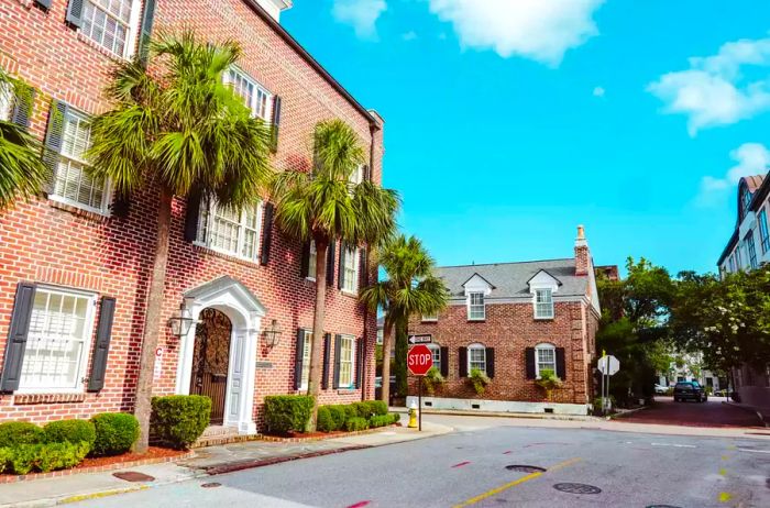 A view of the historic buildings in Charleston.