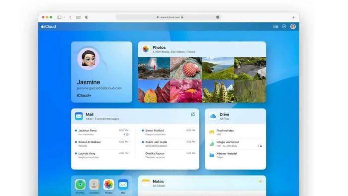 Giao diện iCloud.com mới