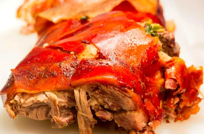 Lechon, a delicious roasted pork dish.