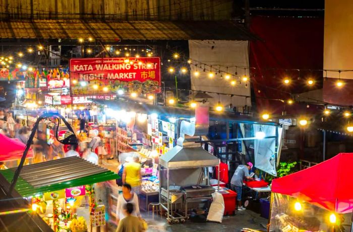 Food stalls at Kata Night Market