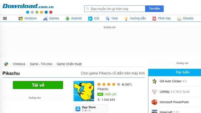 Bước 3: Tải game về máy