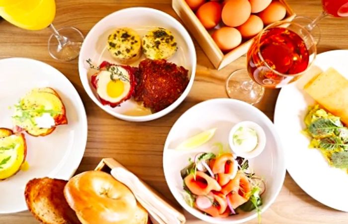 a breakfast spread from a Dinogo cruise ship