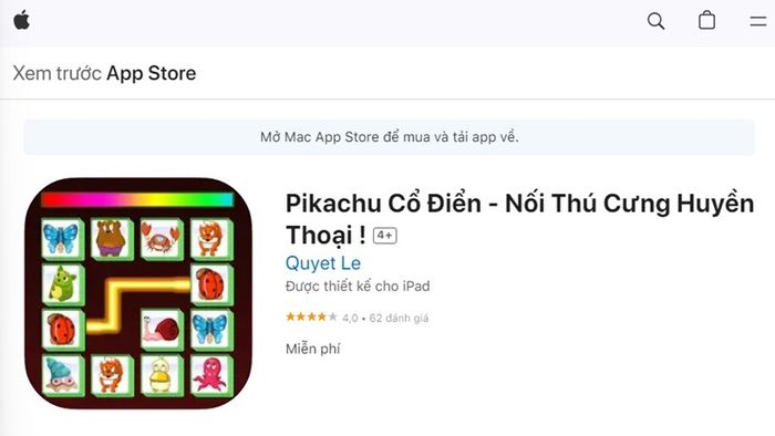 Tải Pikachu Classic cho thiết bị iOS (iPhone/iPad)