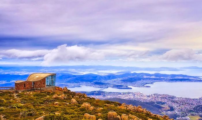 The observatory on top of Mount Wellington in Hobart, Tasmania