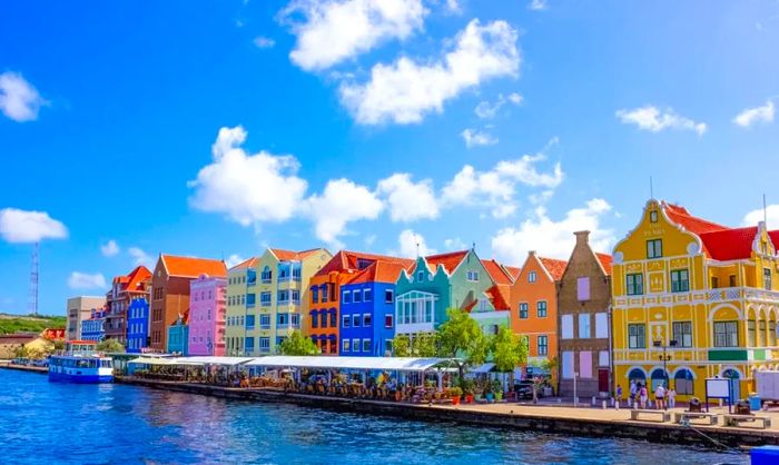 Handelskade district in Willemstad, Curaçao