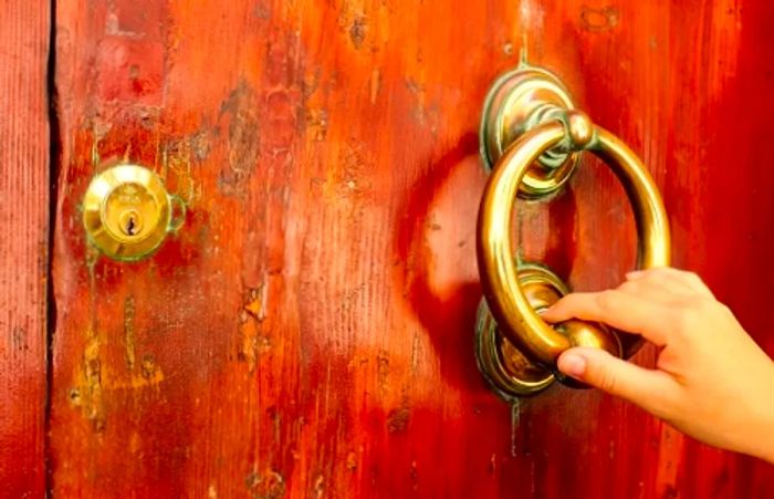 a door knocker on a residence in Malta