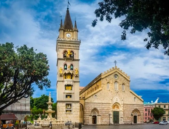 a panoramic view of the Cathedral of Messina