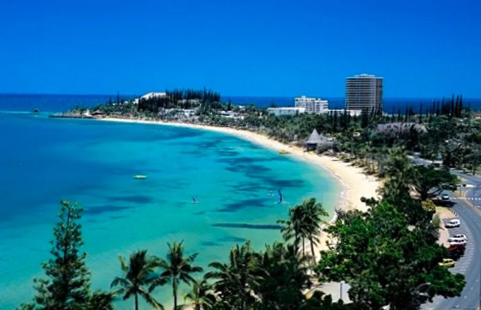 the coastline of Noumea