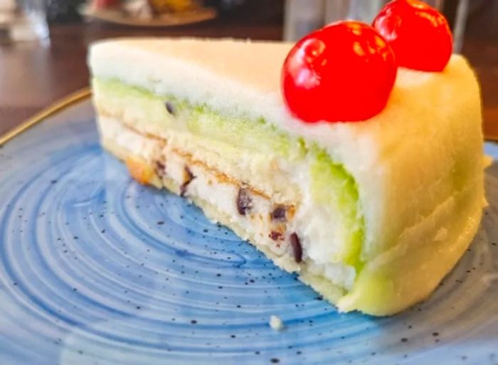 A slice of Sicilian cassata cake