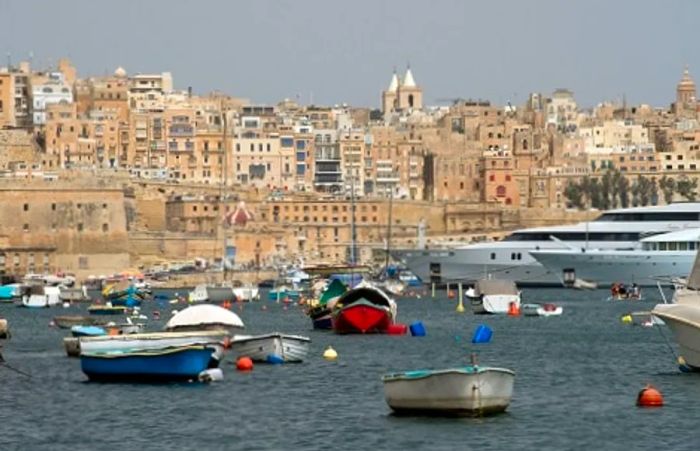 the harbor of Valletta, Malta