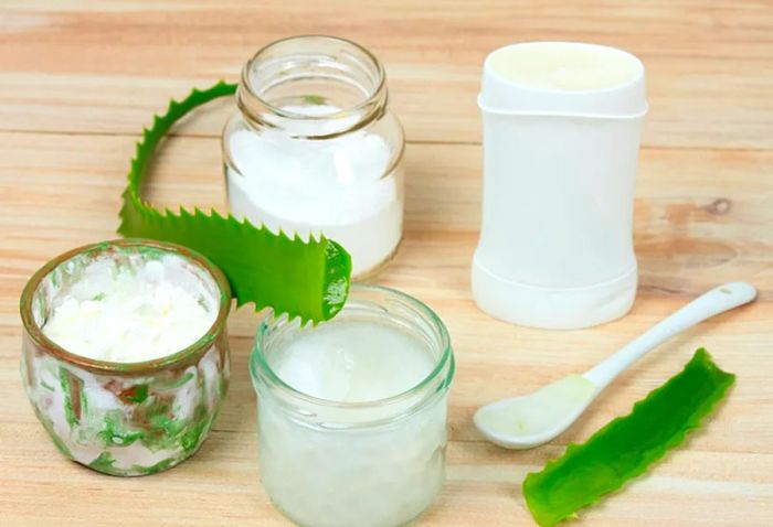 aloe vera-based homemade deodorant